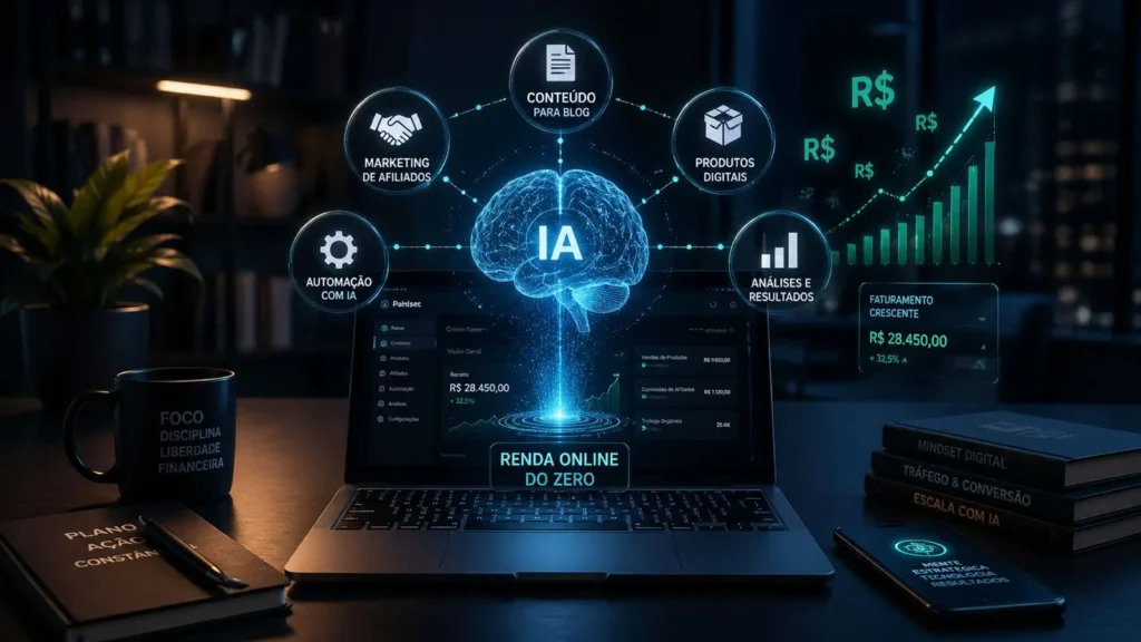 estratégia para construir renda online com inteligência artificial