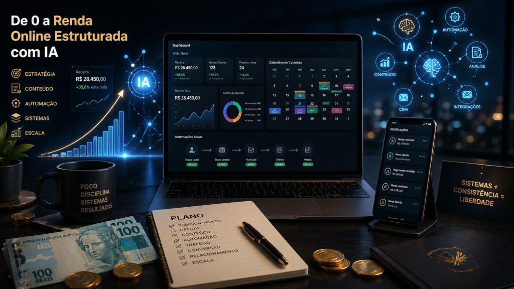 Como montar uma renda online do zero usando IA
