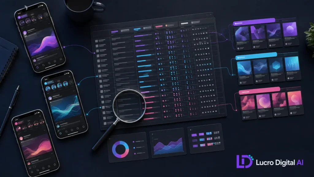 Planilha para organizar dados e analisar concorrentes nas redes sociais com IA