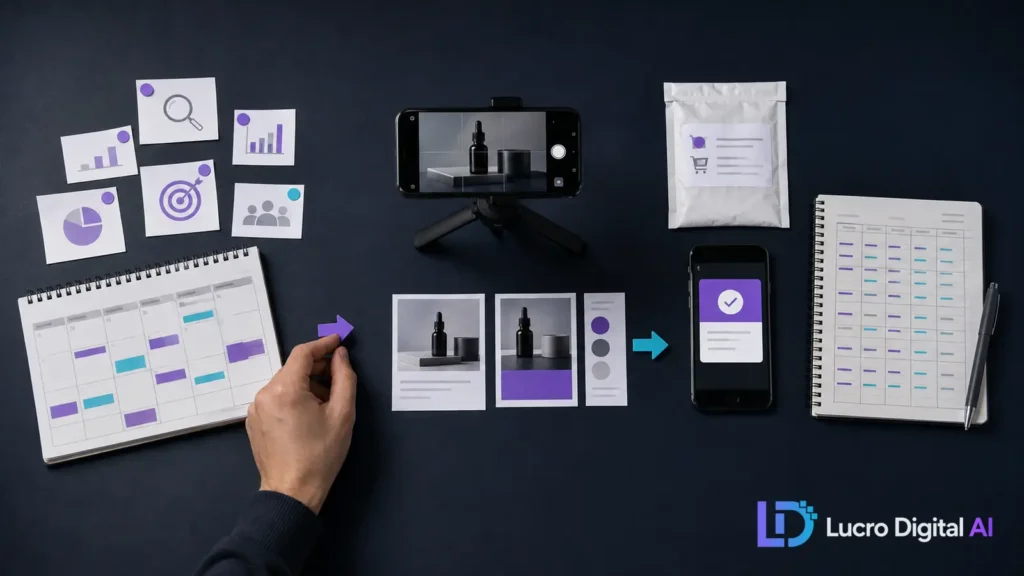 Etapas entre primeira venda, recebimento, lucro e renda previsível no marketing digital